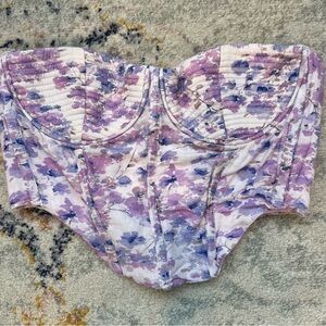 Bardot Pink Bustier Top